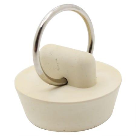 Thrifco Plumbing 1-1/4 Inch Universal Rubber Sink Drain Stopper in White 4400602